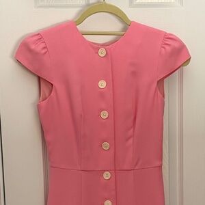 J. Crew pink button down dress
